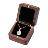 Walnut Wood Jewelry Pendant Packing Magnetic Boxes CON-WH0110-319-1