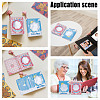 2 Books 2 Styles 3 Inch PVC Mini Photo Album with Flower Window AJEW-CP0005-37-5