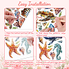 3 Sheets 3 Styles Flower PVC Waterproof Decorative Stickers DIY-WH0404-047-3