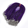 Waxed Cord and Organza Ribbon Necklace Making X-NCOR-T002-193-1