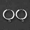 201 Stainless Steel Huggie Hoop Earring Findings STAS-P283-01J-S-1