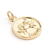 Brass Micro Pave Cubic Zirconia Pendants ZIRC-E164-34L-G-1