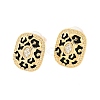 Brass Micro Pave Clear Cubic Zirconia Stud Earrings EJEW-P301-06G-4