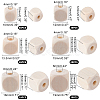 150Pcs 6 Styles Natural Unfinished Wood Beads WOOD-PH0001-92-5