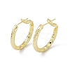 Rack Plating Brass Rectangle Pattern Huggie Hoop Earrings for Women EJEW-I277-06G-1