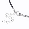 Waxed Cotton Cord Necklace Making MAK-S032-1.5mm-B01-4