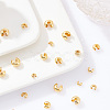 AHADERMAKER 120Pcs 4 Style Brass Crimp Beads Covers KK-GA0001-36A-4