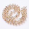 Electroplat Glass Beads Strands X-EGLA-Q092-10mm-D09-2