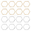 24Pcs 2 Colors Brass Linking Rings KK-TA0003-08-1