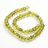 Handmade Gold Sand Lampwork Rondelle Beads Strands LAMP-I010-C-07-2