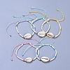 Adjustable Glass Seed Bead Braided Bead Bracelets BJEW-JB04284-M-1