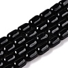 Natural Black Tourmaline Beads Strands G-G980-48-1
