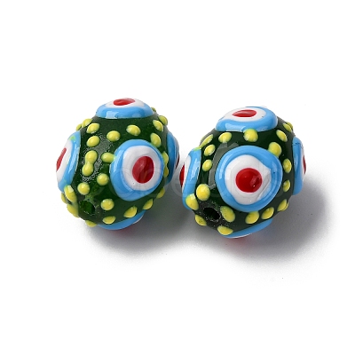 Glass Enamel Beads GLAA-C038-01F-1