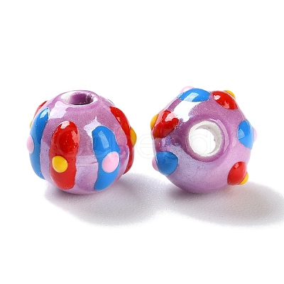 Handmade Porcelain Beads Strands PORC-L078-01M-1