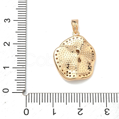 Brass Micro Pave Clear Cubic Zirconia Pendant Cabochon Settings KK-G556-06G-1