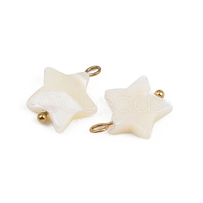 Natural Shell Star Pendants X1-STAS-D378-35G-1