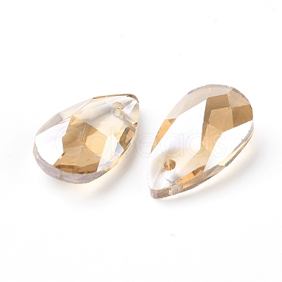 Faceted Glass Pendants GLAA-F069-S-A18-1