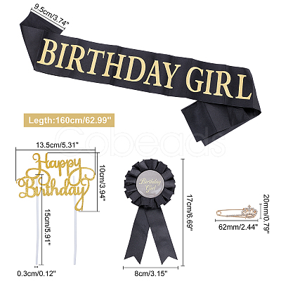Birthday Crown Shoulder Strap Sets AJEW-WH0162-94-1