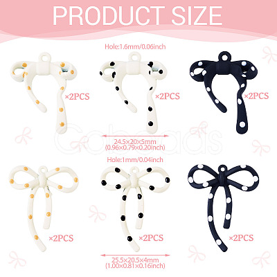 12Pcs 6 Styles Spray Painted Alloy Enamel Pendants ENAM-TA0003-03-1