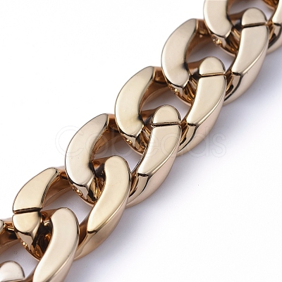 Handmade CCB Plastic Curb Chains AJEW-JB00633-1