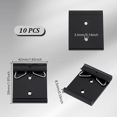 10Pcs Aluminium Alloy DIN Rail Mounting Clip Mounting Bracket FIND-GA0006-85-1