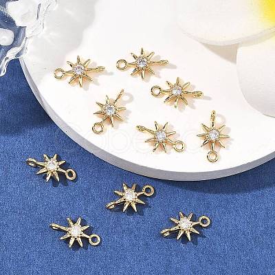 SHEGRACE Brass Clear Cubic Zirconia Charms XGRQ2O907-426G-1