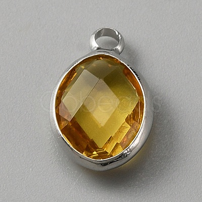 Faceted Glass Pendants KK-WH0046-59P-11-1