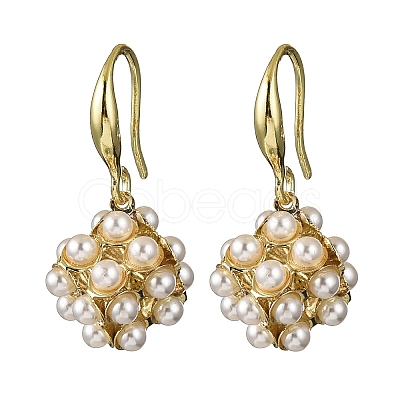 Brass Dangle Stud Earrings EJEW-F362-07G-1