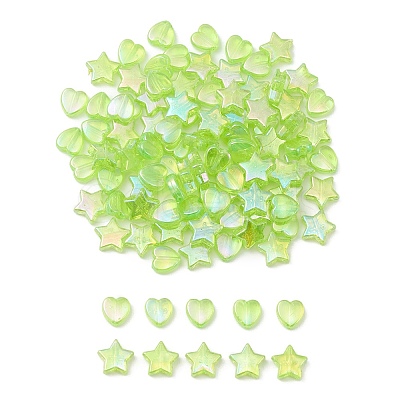 100Pcs 2 Style Eco-Friendly Transparent Acrylic Beads TACR-YW0001-86E-1