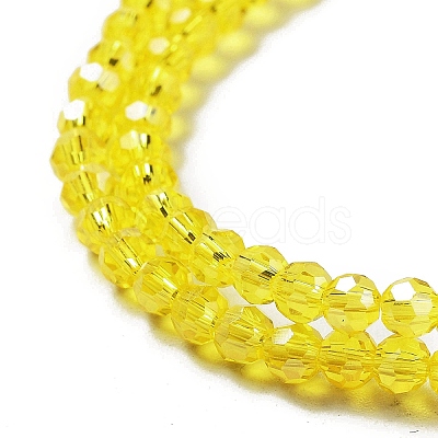 Electroplate Transparent Glass Beads Strands EGLA-A035-T3mm-A03-1