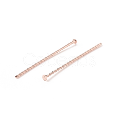 Brass Flat Head Pins KK-WH0058-03B-RG-1