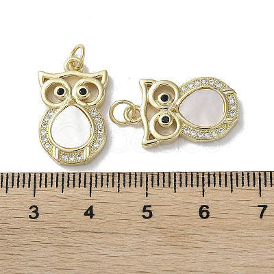 Brass Micro Pave Cubic Zirconia Pendants KK-G485-25B-G-1