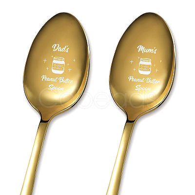 Stainless Steel Spoons Set AJEW-WH0253-012-1