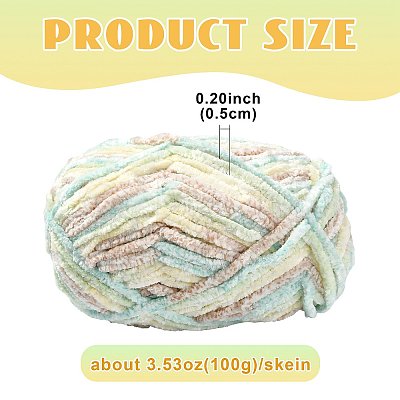 Super Bulky Chenille Polyester Yarn YCOR-FZC0001-01C-1