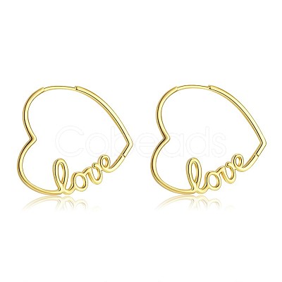 Brass Huggie Hoop Earrings EJEW-BB35713-1