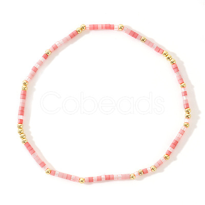 Minimalist Plastic & Brass Beads Stretch Bracelets for Women MY0437-5-1