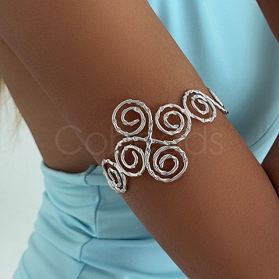 Iron Spiral Knot Upper Arm Cuff Bangles for Women WG4ED01-02-1