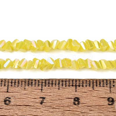 Electroplate Opaque Glass Beads Strands EGLA-Q139-01A-C12-1