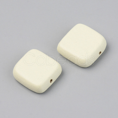 Painted Natural Wood Beads WOOD-T021-44A-1