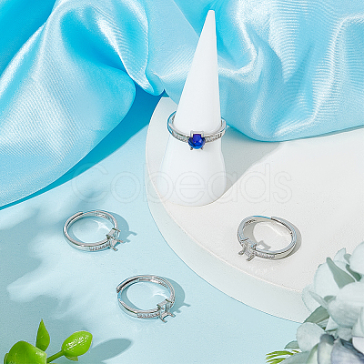 4Pcs Adjustable Brass Pad Ring Settings KK-BBC0011-83-1