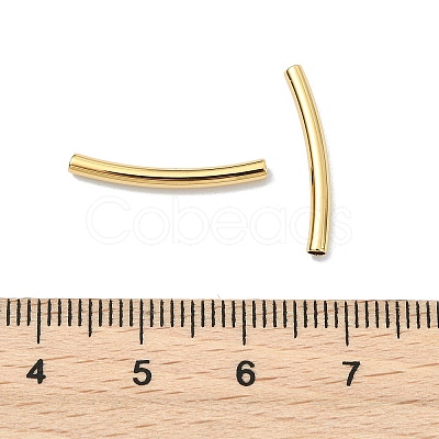 SHEGRACE Brass Curved Tube Beads XGRPCU093-259G-1