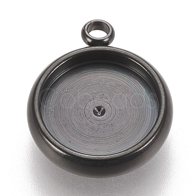 304 Stainless Steel Pendant Cabochon Settings X-STAS-K202-03D-B-1