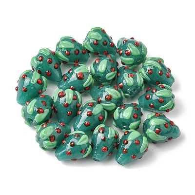 20Pcs Handmade Lampwork Bumpy Beads LAMP-YW0001-81A-1