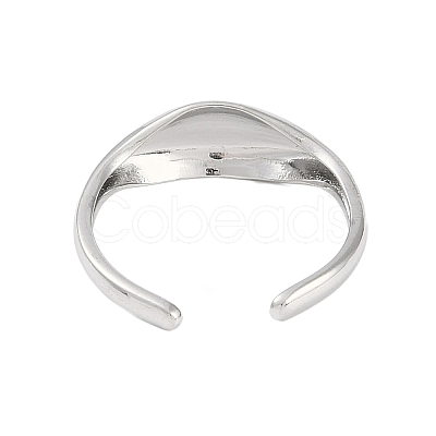 Non-Tarnish 304 Stainless Steel Open Cuff Rings for Women RJEW-C095-07P-1