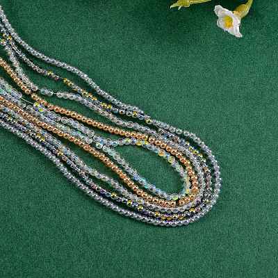 5 strands 5 Colors Electroplate Glass Beads Strands EGLA-SZ0001-16-1