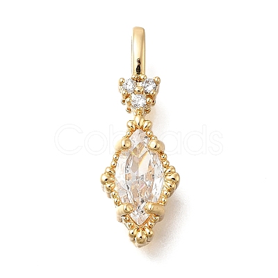 Brass Glass Pendants KK-U061-20G-M-1