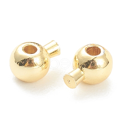 Brass Crimp Beads KK-F826-04G-1