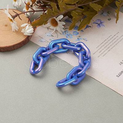 Handmade Opaque Acrylic Cable Chains AJEW-JB00853-02-1