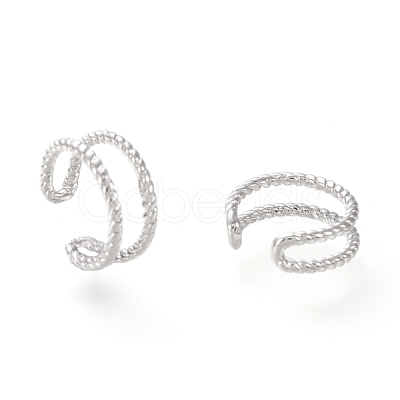 Brass Cuff Earrings EJEW-I249-18P-1