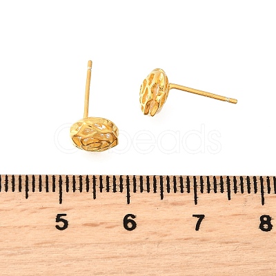 Rose 925 Sterling Silver Micro Pave Clear Cubic Zirconia Stud Earrings EJEW-S271-01G-1